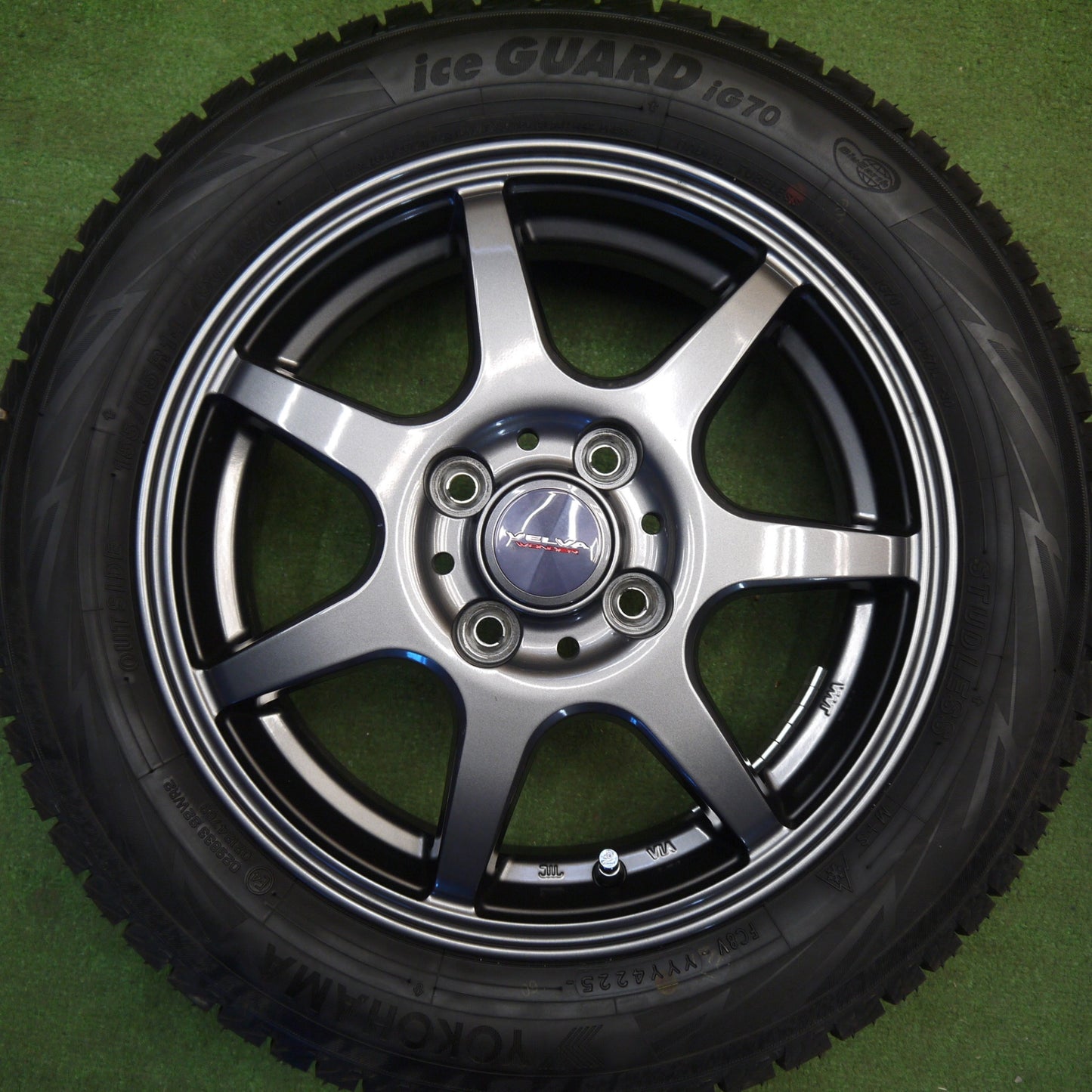 ほぼ未使用！25年！キレイ★スタッドレス 155/65R14 ヨコハマ アイスガード iG70 VELVA WONDER ヴェルヴァ ワンダー 14インチ PCD100/4H★6032304Hス