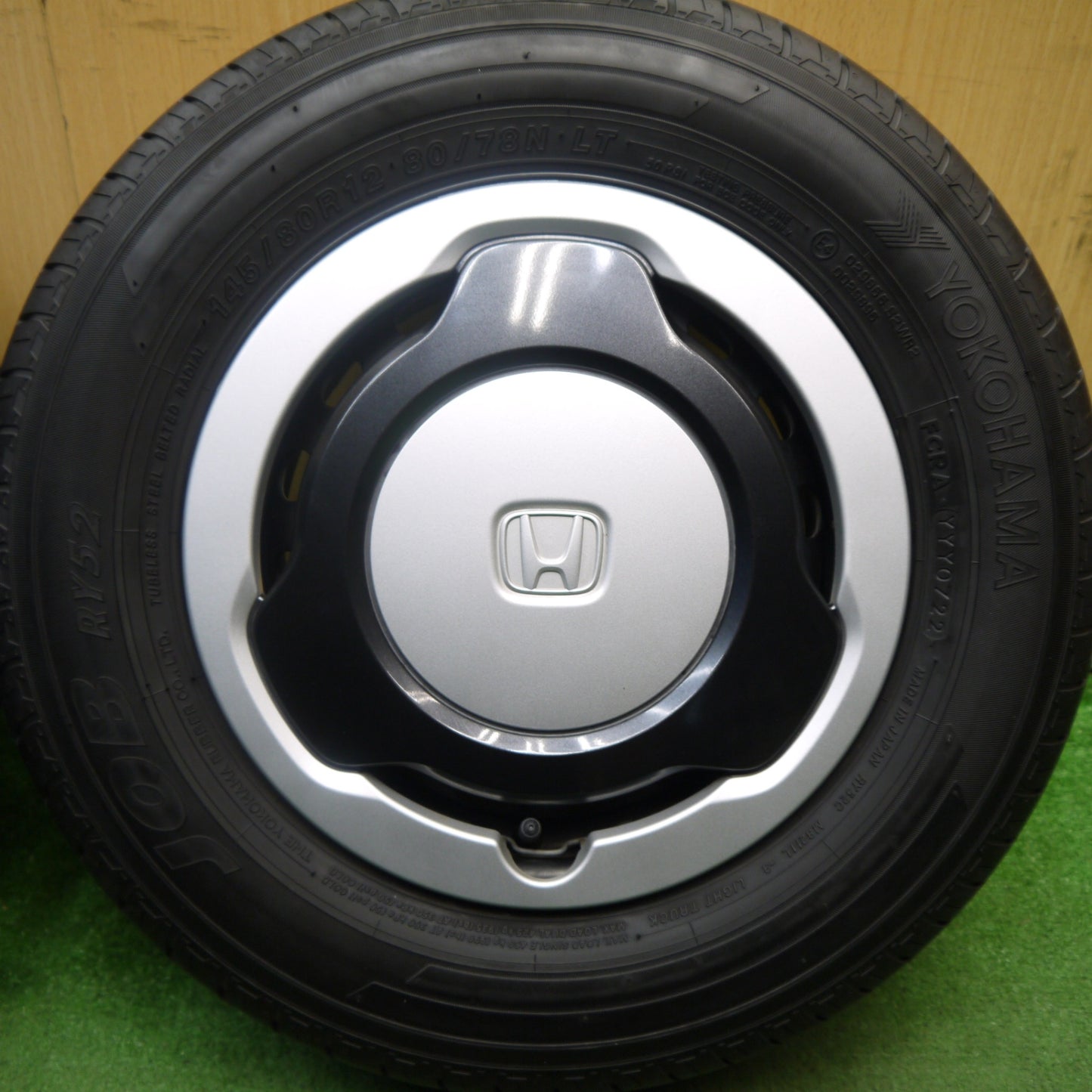 キレイ！22年★ホンダ N-VAN 純正 スチール 145/80R12 80/78N ヨコハマ JOB RY52 12インチ Nバン PCD100/4H★5051409Hノ