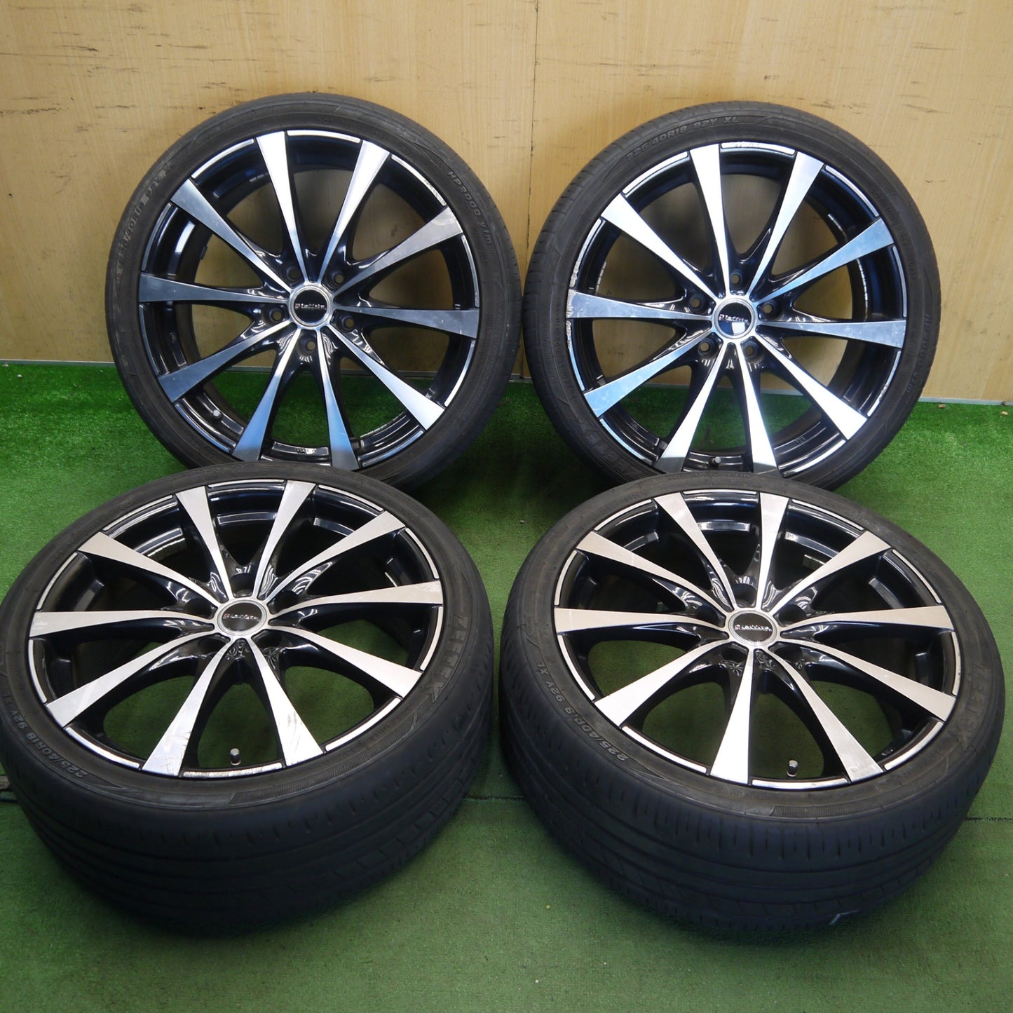 4本価格◎225/40R18 ジーテックス HP2000 vfm Laffite LE-03 ラフィット 18インチ PCD114.3/5H◎6062209Hノ