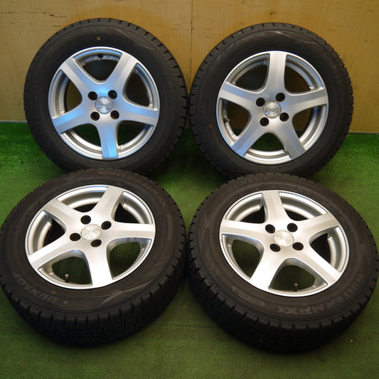 バリ溝！24年！9.5分★FIAT フィアット 500 等 MAK FIX 175/65R14 スタッドレス ダンロップ ウインターマックス WM02 フィックス 14インチ PCD98/4H★6031709Hス