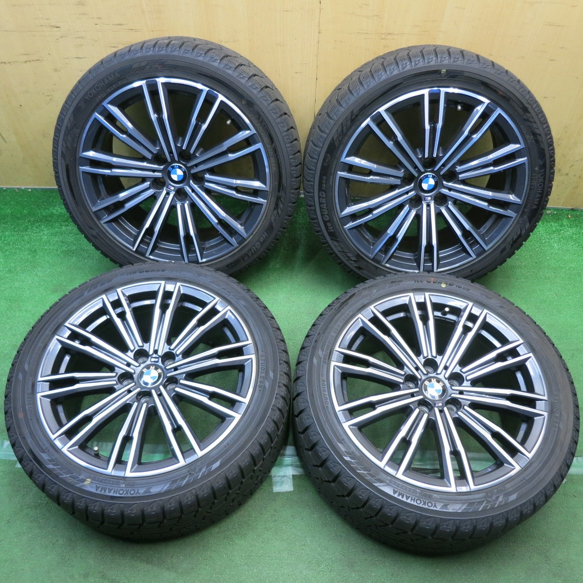 バリ溝！キレイ！9.5分◎BMW 3シリーズ G20 純正 225/45R18 255/40R18 スタッドレス ヨコハマ アイスガード iG60 18インチ PCD112/5H◎6100304HAス