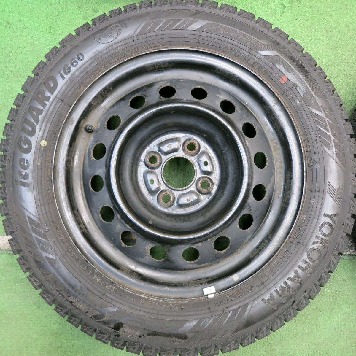 バリ溝！22年！9.5分以上★スタッドレス 185/65R15 ヨコハマ アイスガード iG60 スチール ホイール 15インチ PCD100/4H★5080108HAス