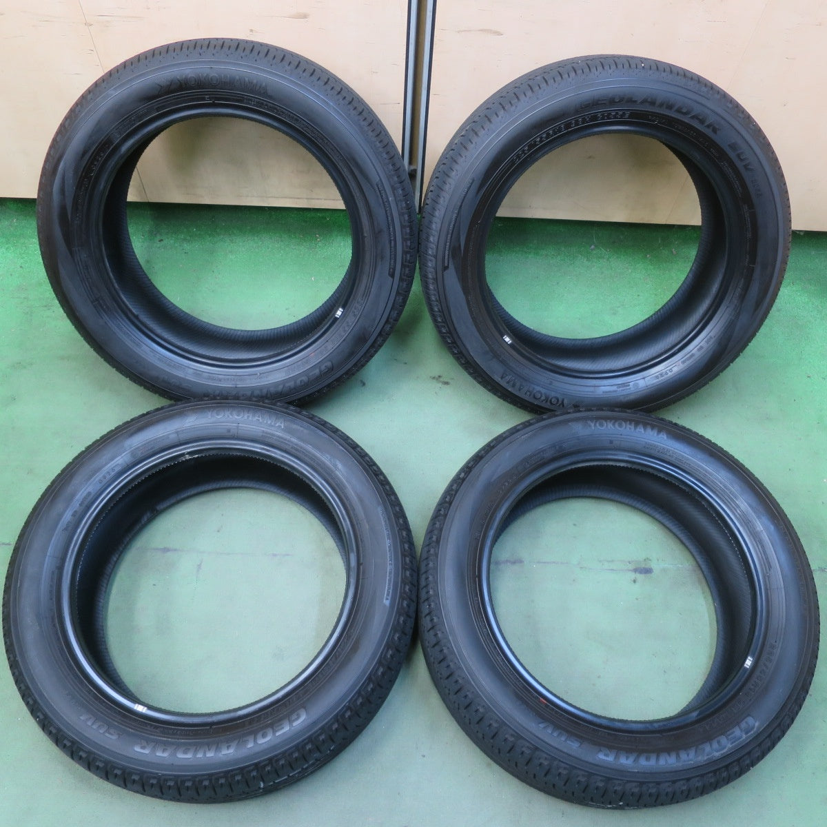 新車外し！26年★225/55R18 ヨコハマ ジオランダー SUV G055 G055E タイヤ 18インチ デリカ D:5 フォレスター エクリプス クロス 等★6072805イノタ