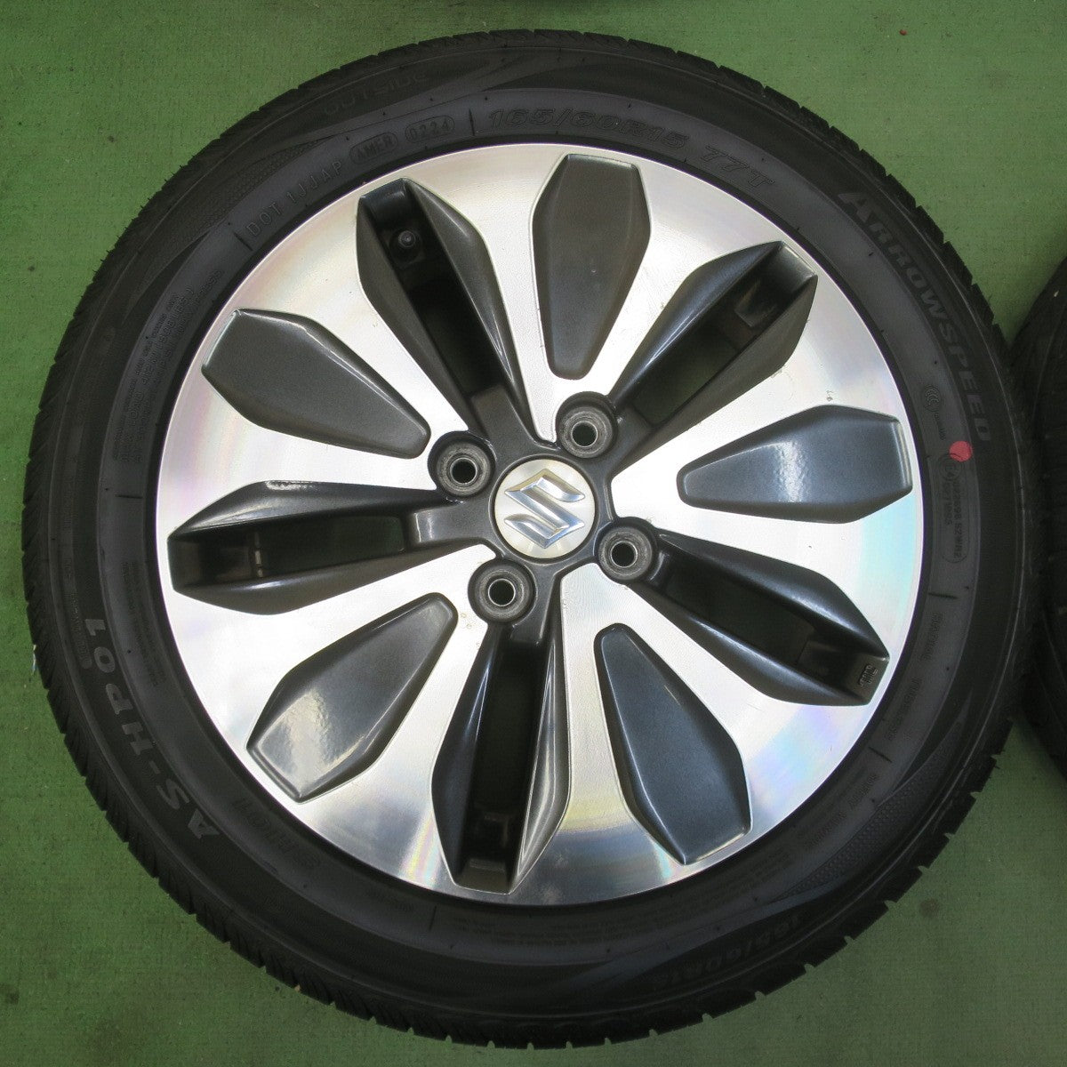バリ溝！24年！8.5分★スズキ MA15S ソリオ 純正 165/60R15 ARROWSPEED AS-HP01 SH01 15インチ PCD100/4H★6042907イノ