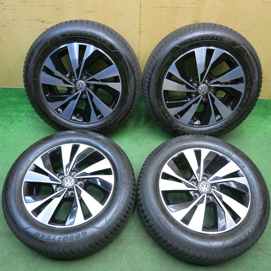 バリ溝！25年！キレイ！9分★ワーゲン ポロ TSI コンフォートライン 純正 185/65R15 グッドイヤー Vector 4Seasons Gen-3 オールシーズン 15インチ PCD100/5H★6031405HAノ