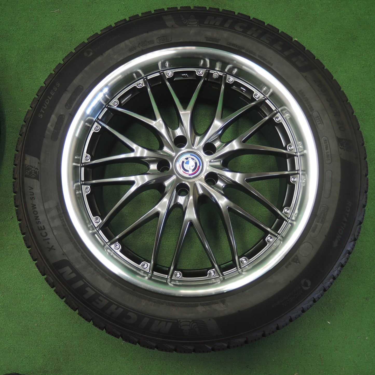 *送料無料* バリ溝！23年！キレイ！9.5分以上★BMW 等 K-force 265/50R20 295/45R20 スタッドレス ミシュラン X-ICE SNOW SUV 20インチ PCD120/5H★4060302ナス