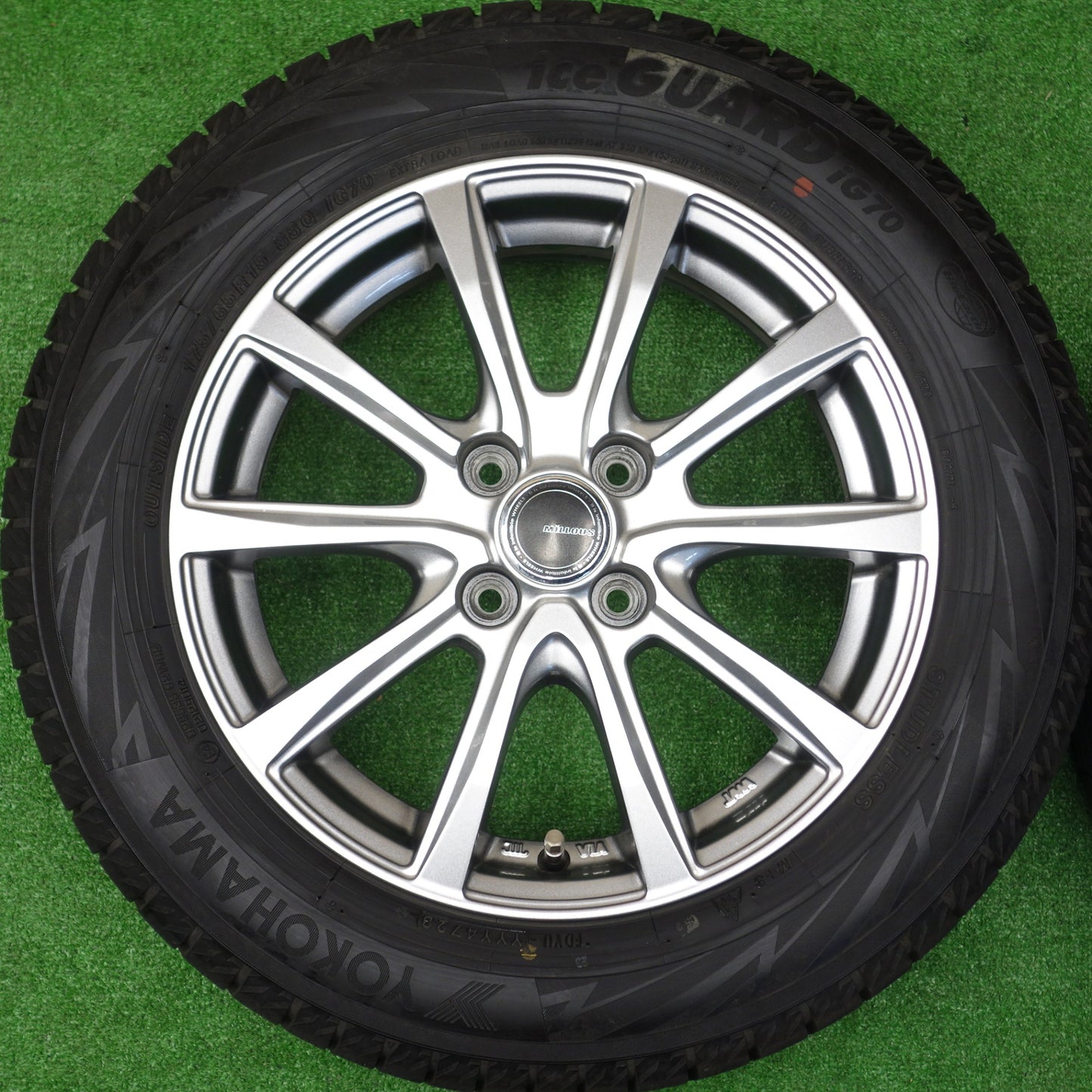 バリ溝！23年！キレイ！9.5分★スタッドレス 175/65R15 ヨコハマ アイスガード iG70 MiLLOUS VX ミルアス 15インチ PCD100/4H★5121404KTス