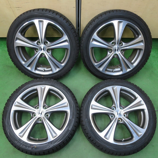 超バリ溝!ほぼ10分★ホンダ RB3 オデッセイ アブソルート 純正 225/45R18 スタッドレス ダンロップ ウインターマックス WM01 18インチ PCD114.3/5H★5032811イス