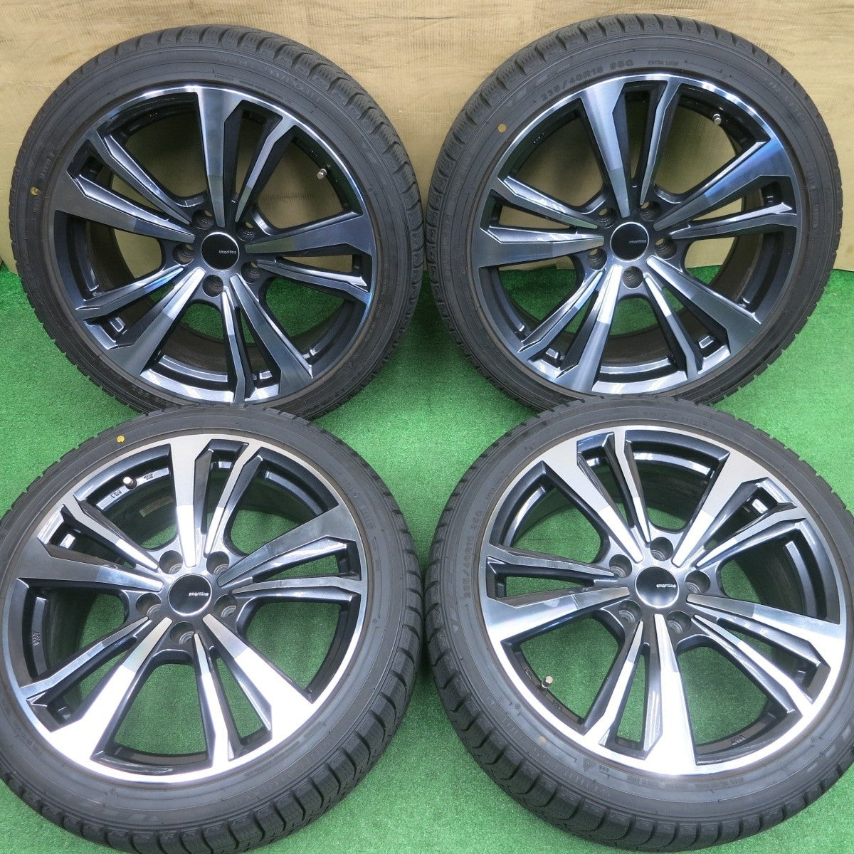 バリ溝！22年！9分★ベンツ Cクラス 等 smartline 365 235/40R18 スタッドレス ダンロップ ウインターマックス 03 スマートライン 18インチ PCD112/5H★6021103NKス