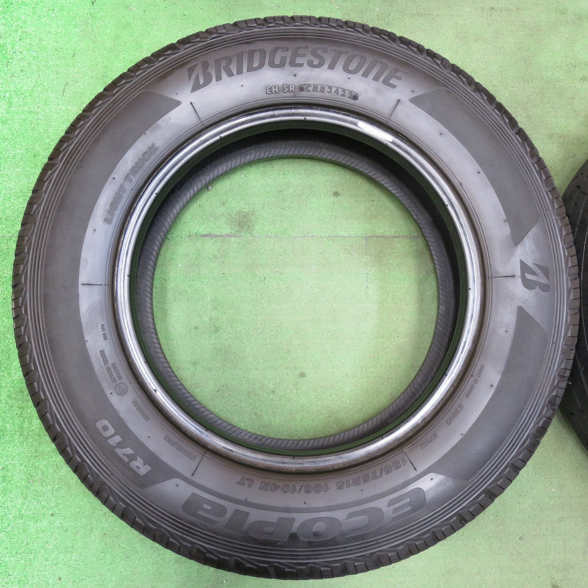 バリ溝！22年！9.5分！6本★185/75R15 106/104N ブリヂストン エコピア R710 タイヤ 15インチ カムロード ハイエース キャラバン キャンピングカー 等★5110308イノタ