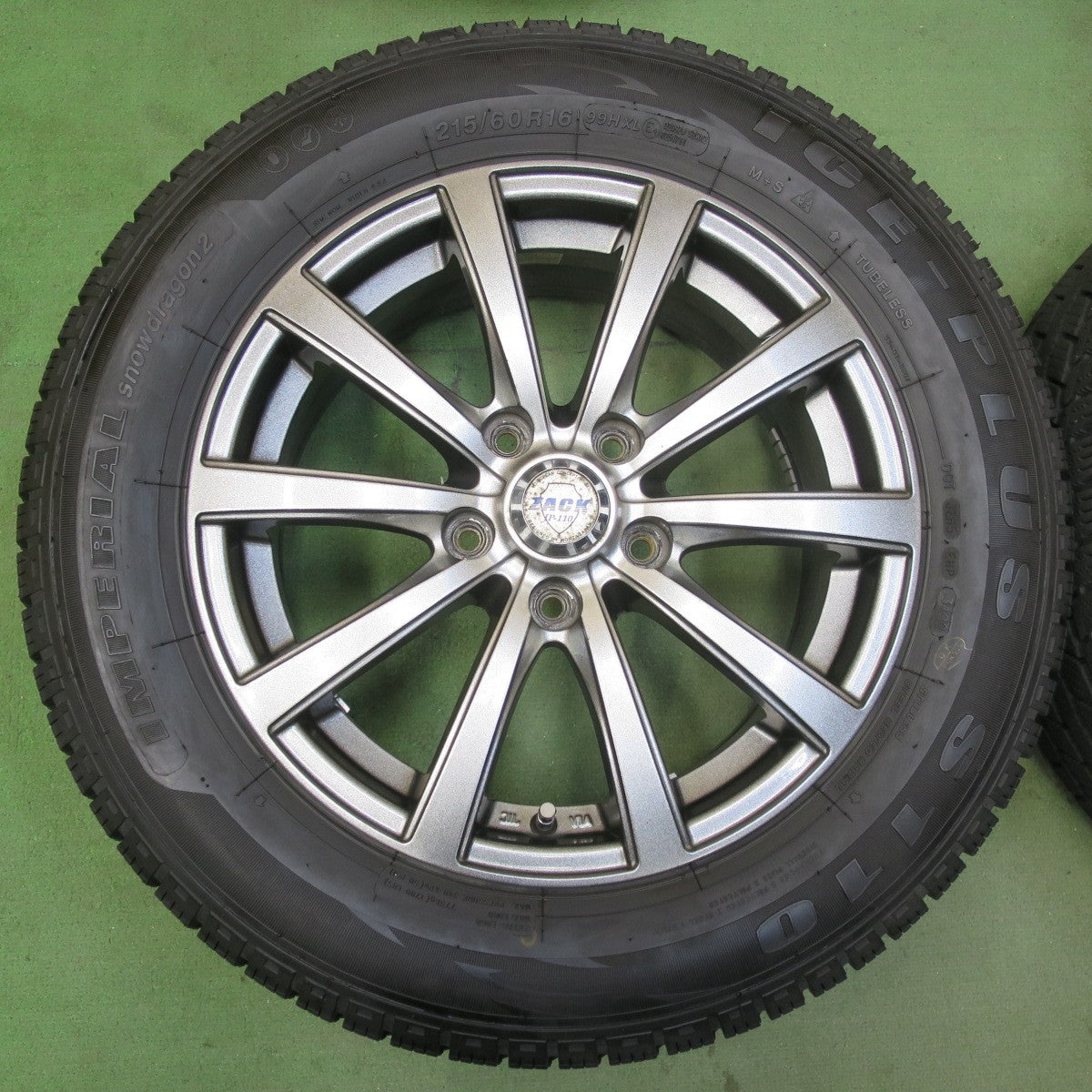 バリ溝！22年！キレイ！9.5分★スタッドレス 215/60R16 インペリアル ICE-PLUS S110 ZACK JP-110 MONZA ザック 16インチ PCD114.3/5H★5111511イス