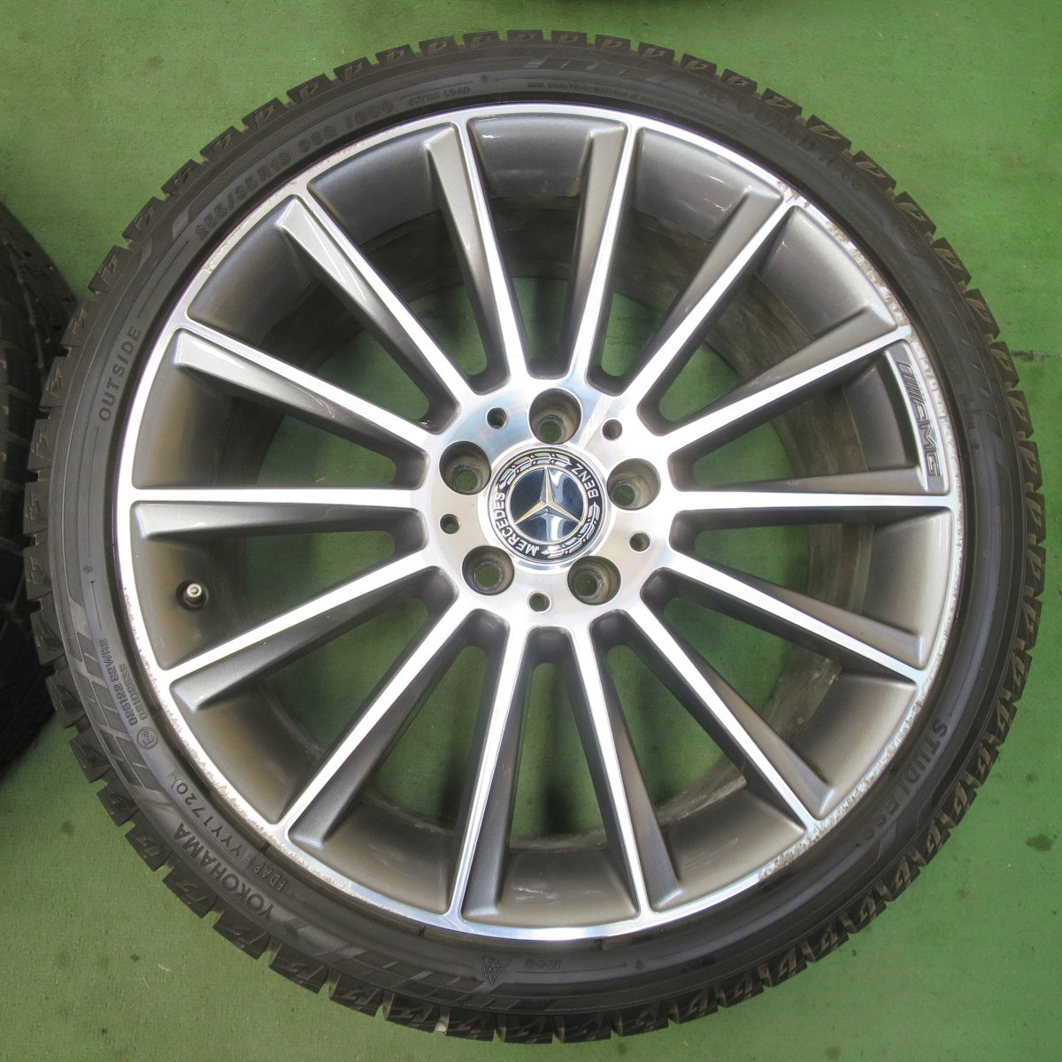 バリ溝！9分★ベンツ W205 Cクラス 純正 AMG 225/40R19 255/35R19 スタッドレス ヨコハマ アイスガード iG60 19インチ PCD112/5H★6030306イス