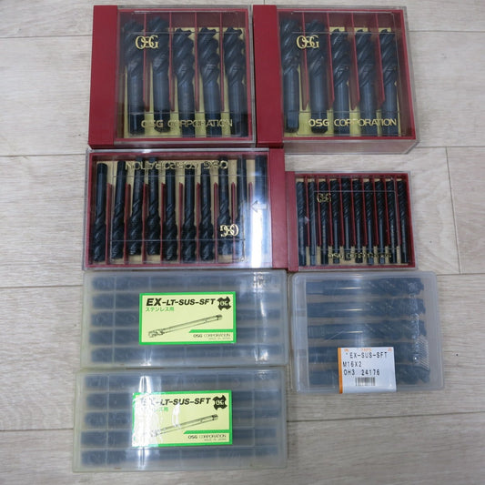 [送料無料] 未使用!7点まとめ売り◆OSG スパイラル タップ ロング シャンク EX-LT-SUS-SFT M12×1.75×150 / M12×1.5 / M18×1.5 / M8×1.25 / M16×2◆