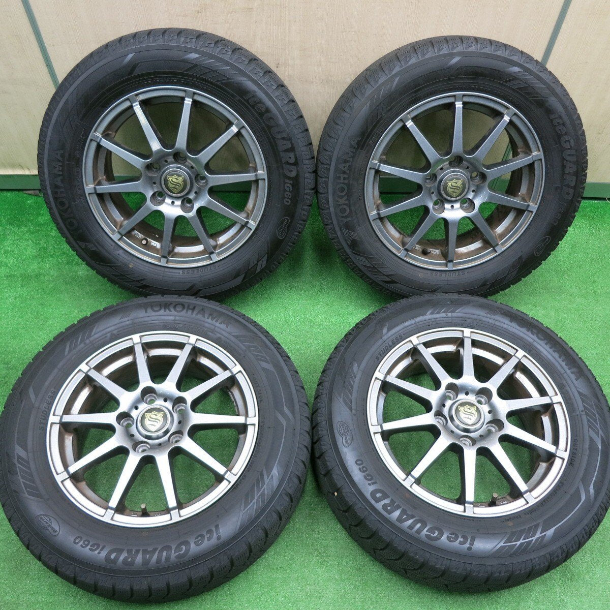 4本価格★スタッドレス 195/65R15 ヨコハマ アイスガード iG60 社外 アルミ 15インチ PCD114.3/5H★4111301TNス