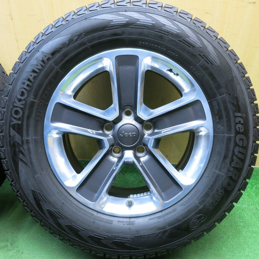 バリ溝！22年！キレイ！9.5分◎JEEP ジープ JL ラングラー アンリミテッド サハラ 純正 265/65R18 スタッドレス ヨコハマ アイスガード G075 18インチ PCD127/5H◎6071209HAス