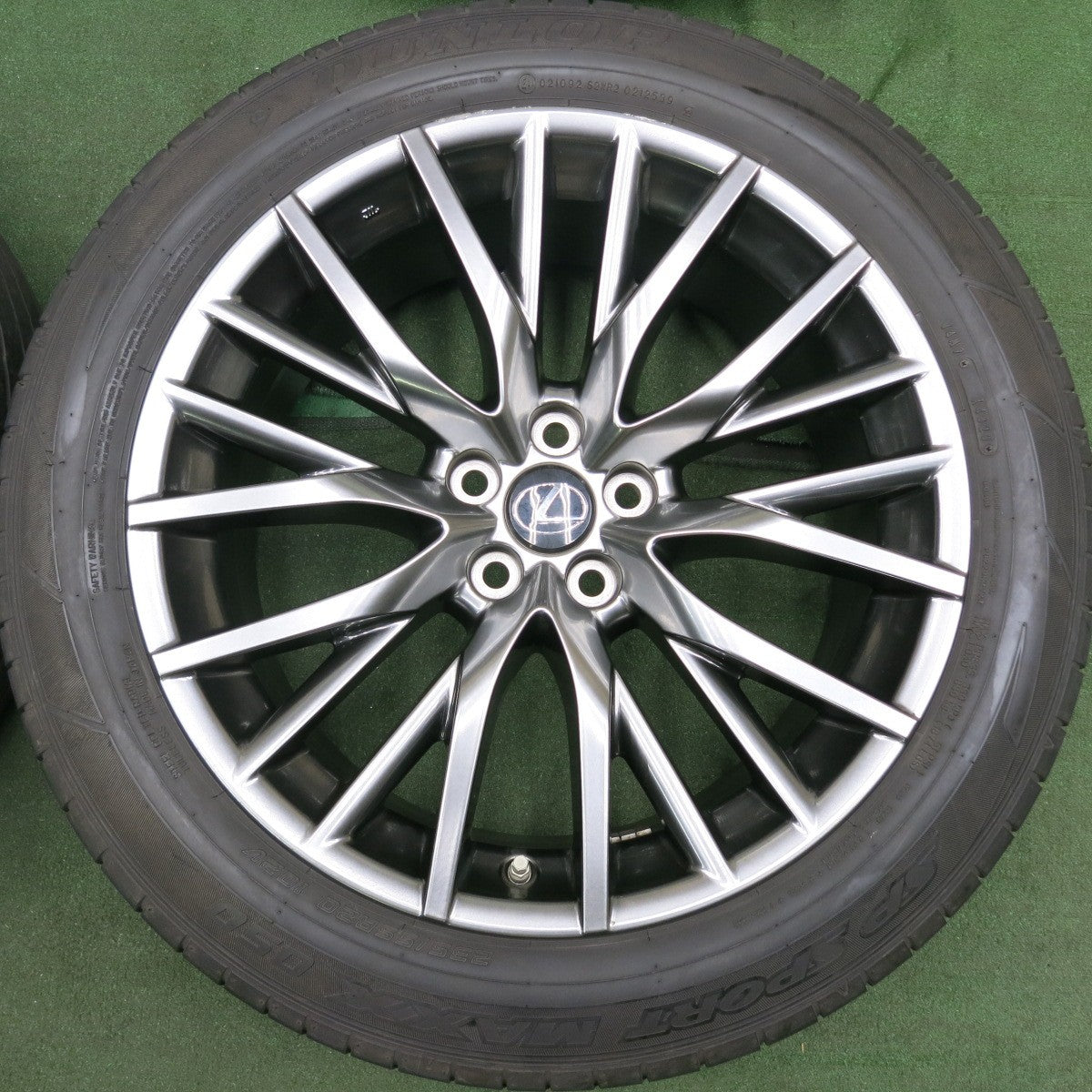 *送料無料* センサー付！20年★レクサス RX Fスポーツ 純正 235/55R20 ダンロップ SPスポーツマックス 050 20インチ PCD114.3/5H★4061604HAノ