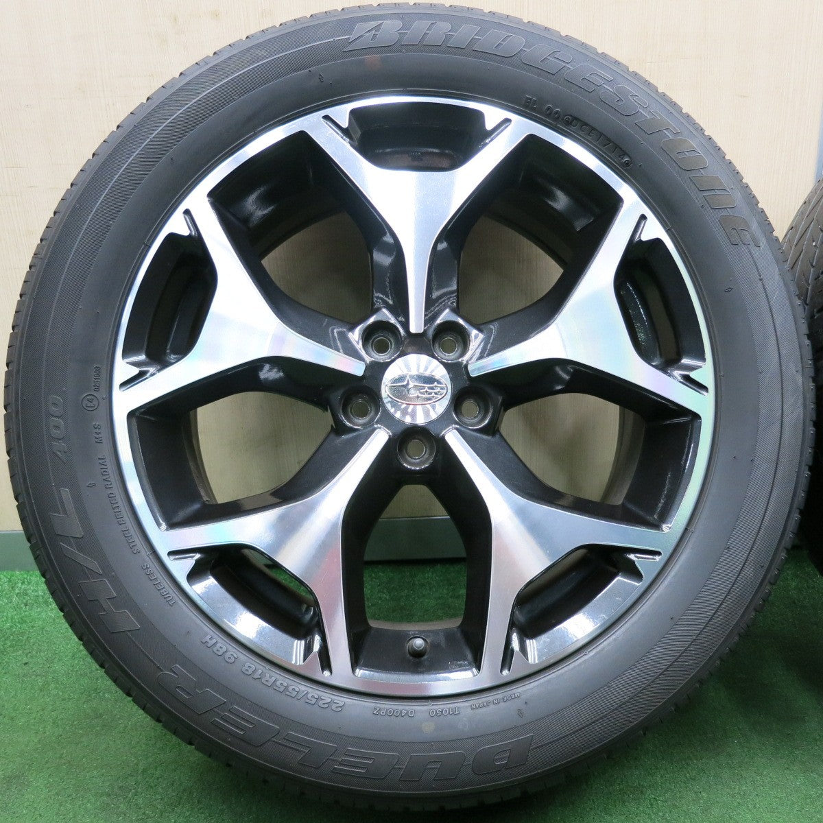 *送料無料* キレイ★スバル フォレスター 純正 225/55R18 ブリヂストン デューラー H/L 400 18インチ PCD100/5H★4042101NJノ