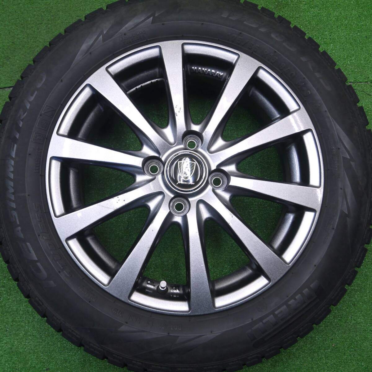 キレイ★スタッドレス 175/65R15 ピレリ アイスアシンメトリコ MANARAY SPORT マナレイスポーツ PCD100/4H★4111803Hス