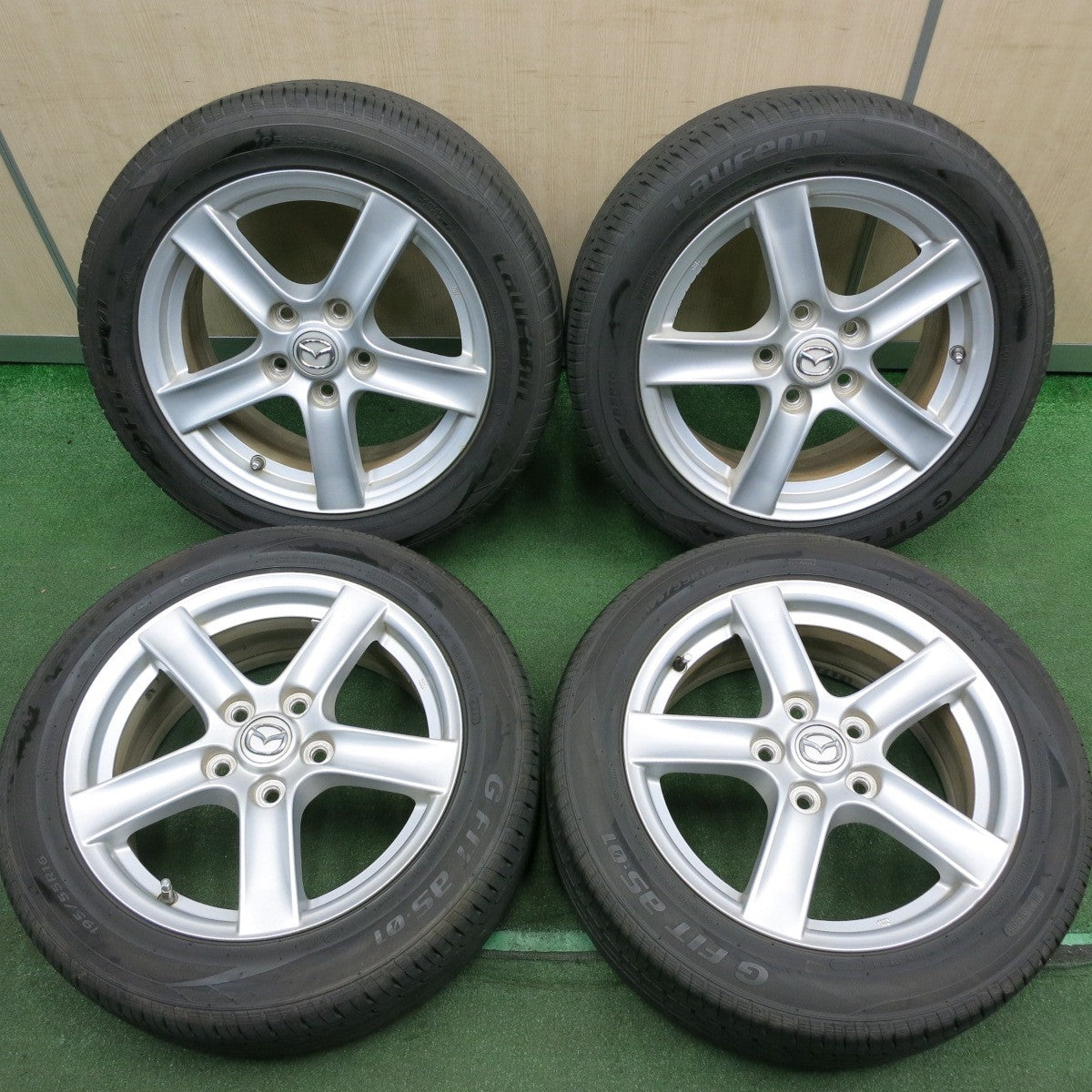 *送料無料* バリ溝！22年！9.5分★マツダ NC系 ロードスター 純正 195/55R16 ラウフェン G FIT as-01 16インチ PCD114.3/5H★4033004HAノ
