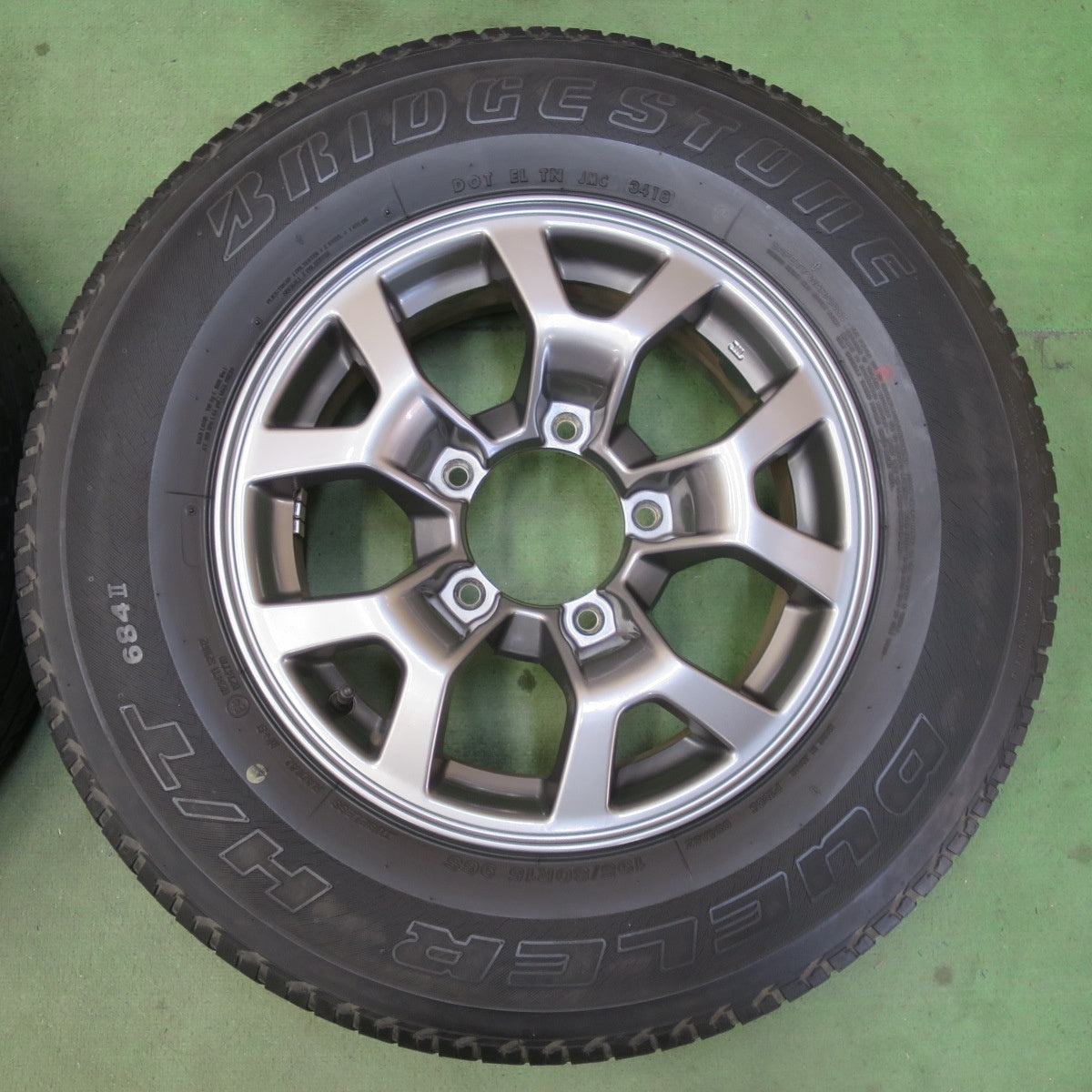 キレイ★スズキ JB74W ジムニー シエラ 純正 195/80R15 ブリヂストン デューラー H/T 684Ⅱ 15インチ PCD139.7/5H★6042803イノ