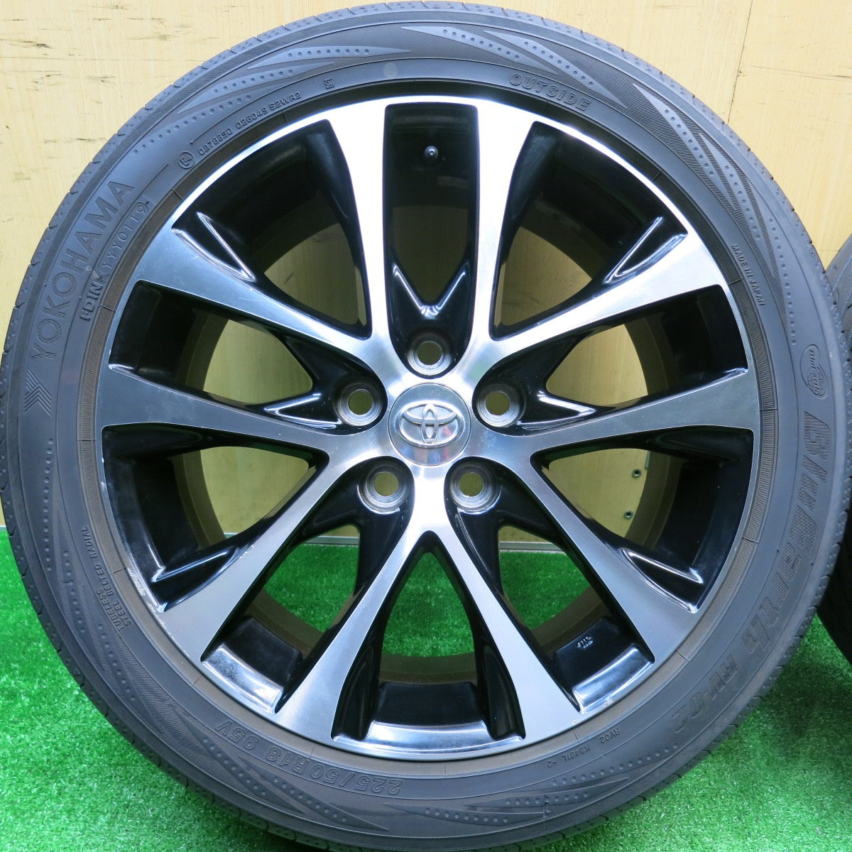 4本価格★トヨタ 50系 エスティマ 純正 225/50R18 ヨコハマ ブルーアース RV-02 18インチ PCD114.3/5H★5102507HAノ