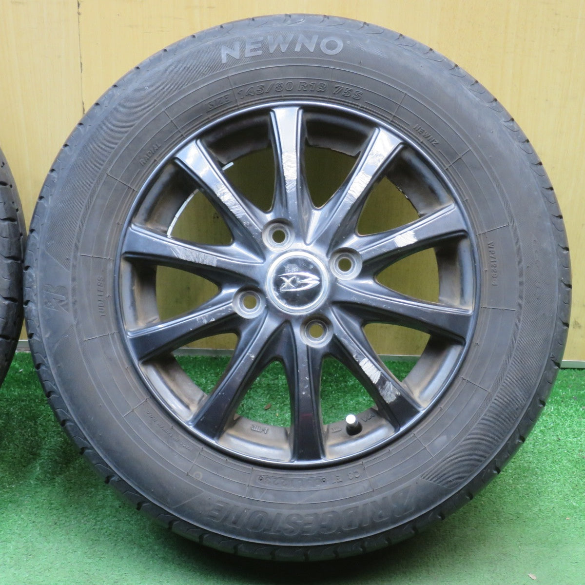 バリ溝！23年！8.5分◎145/80R13 ブリヂストン NEWNO Exsteer エクスター 13インチ PCD100/4H◎6072703NJノ