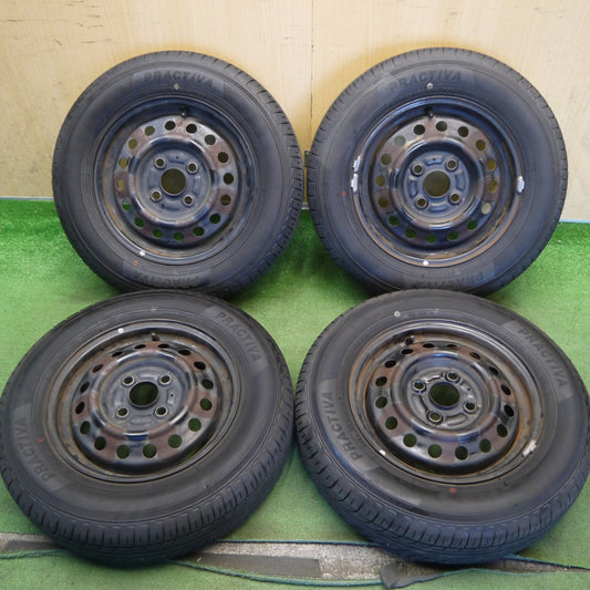4本価格！24年◎145/80R13 プラクティバ ヨコハマ 製 スチール ホイール 13インチ PCD100/4H◎6080504Hノ