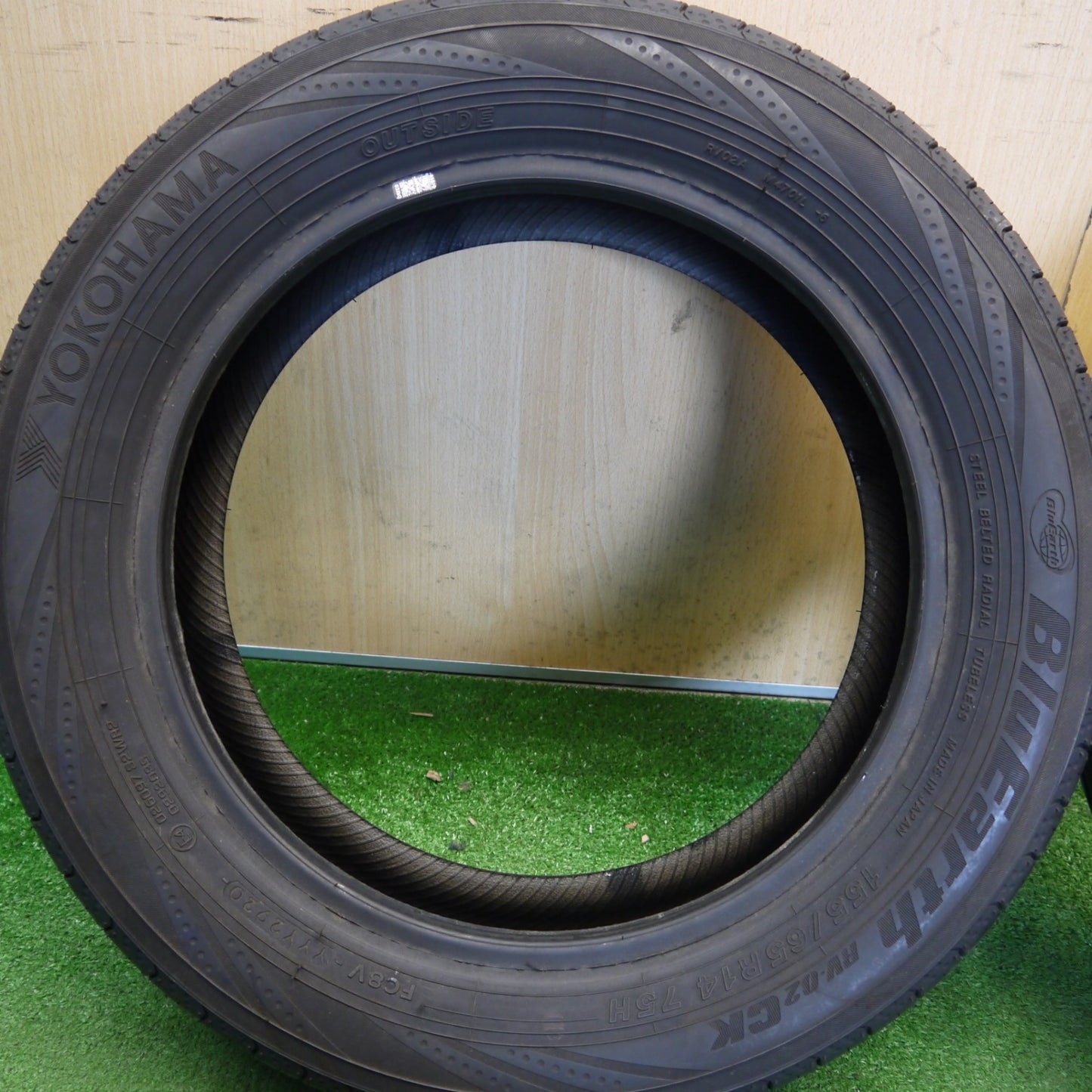バリ溝！9分★155/65R14 ヨコハマ ブルーアース RV-02 CK トーヨー トランパス LuK 14インチ タイヤ スペーシア ラパン N-BOX デイズ ルークス 等★6042806Hノタ