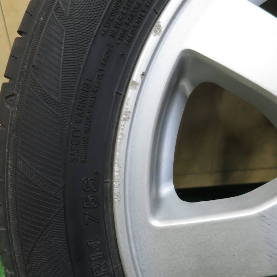 バリ溝！9分★ダイハツ ムーヴ 純正 155/65R14 ファルケン シンセラ SN832i 14インチ PCD100/4H★5042502AKノ