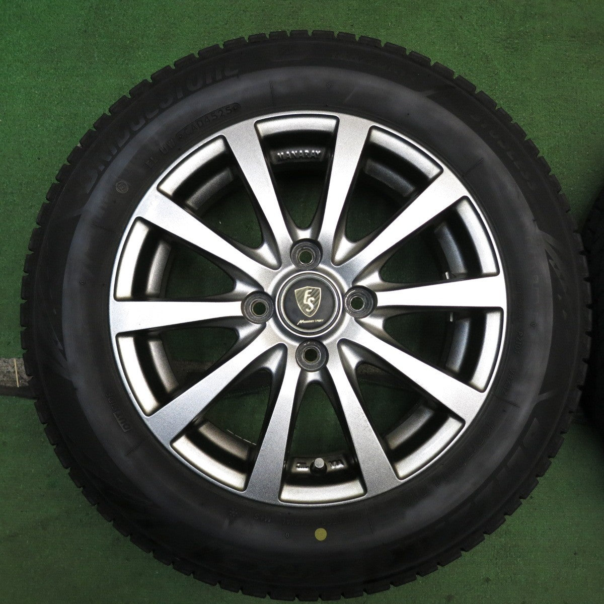 バリ溝！25年！9.5分◎スタッドレス 165/70R14 ブリヂストン ブリザック VRX3 MANARAY SPORT マナレイ スポーツ 14インチ PCD100/4H◎6080401AKス