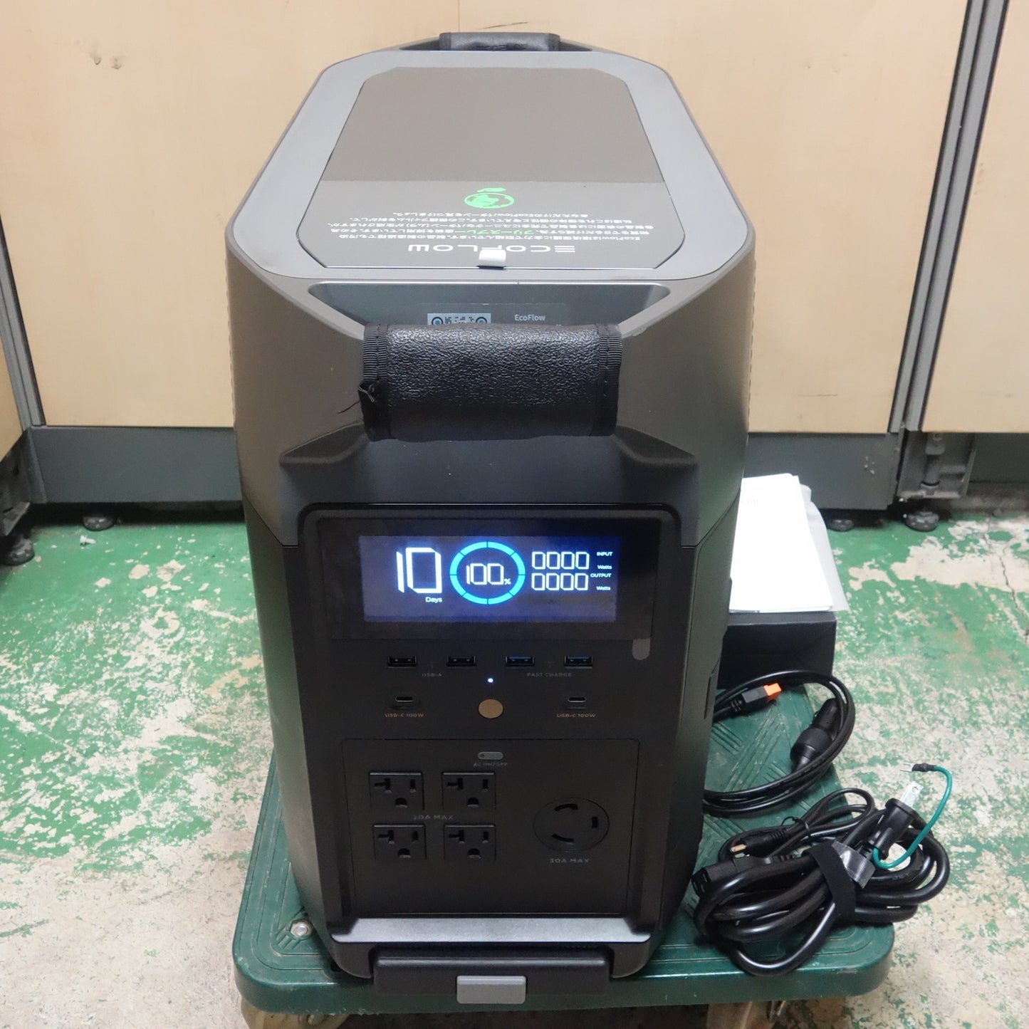 [送料無料] キレイ！付属品付き☆エコフロー ECO FLOW ポータブル 電源  デルタ プロ DELTA PRO 大容量 3,600Wh 家庭用 蓄電池 発電機 ポータブルバッテリー 急速充電 防災☆