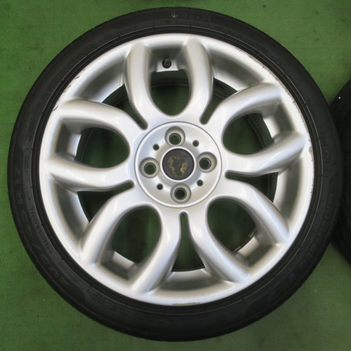バリ溝！9分★ミニ クーパー S チェックメイト 純正 205/45R17 ピレリ Cinturato P7 ランフラット 17インチ PCD100/4H★5071703イノ