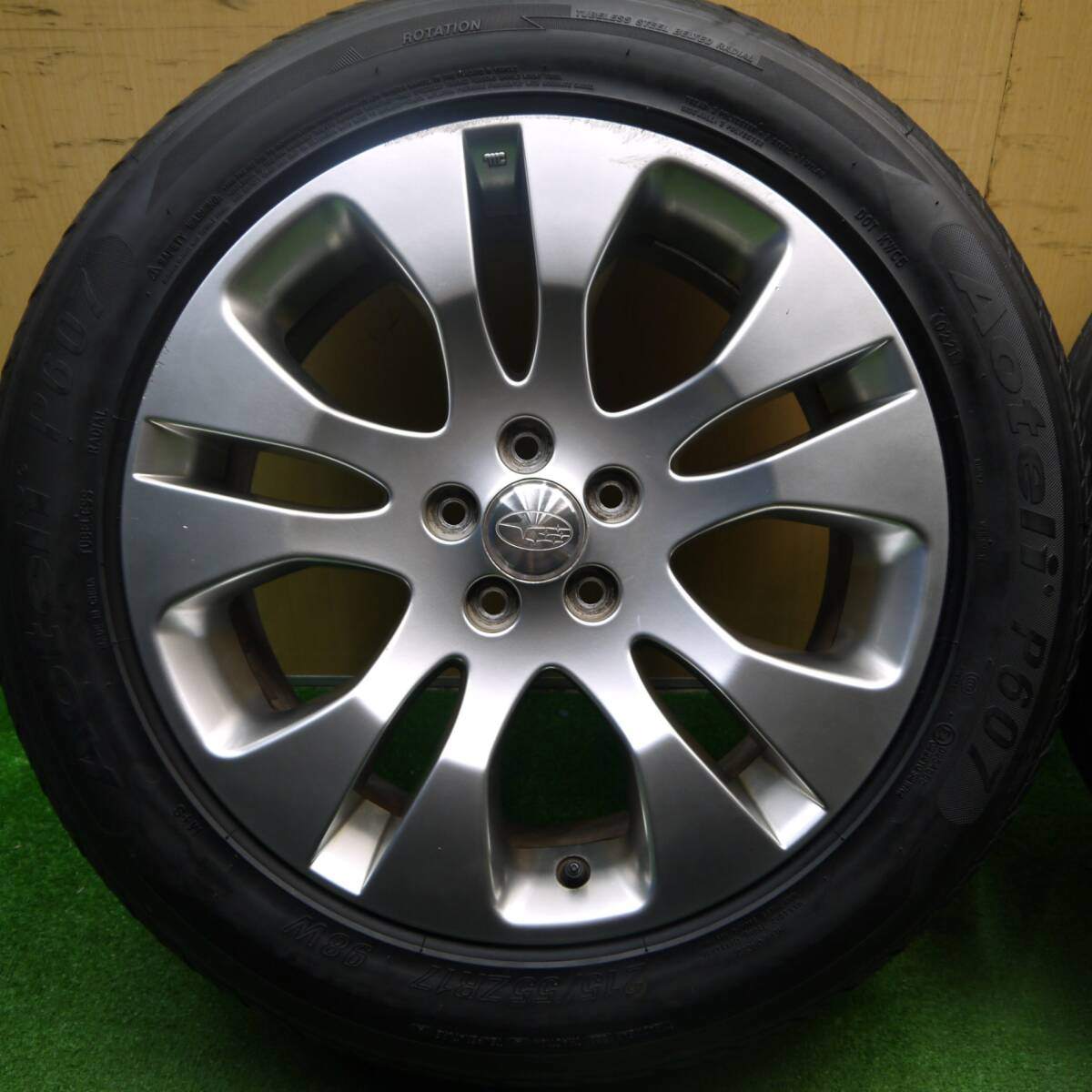 4本価格！21年★スバル BP9 レガシィ アウトバック 純正 215/55R17 オーテリー P607 17インチ PCD100/5H★5032807Hノ