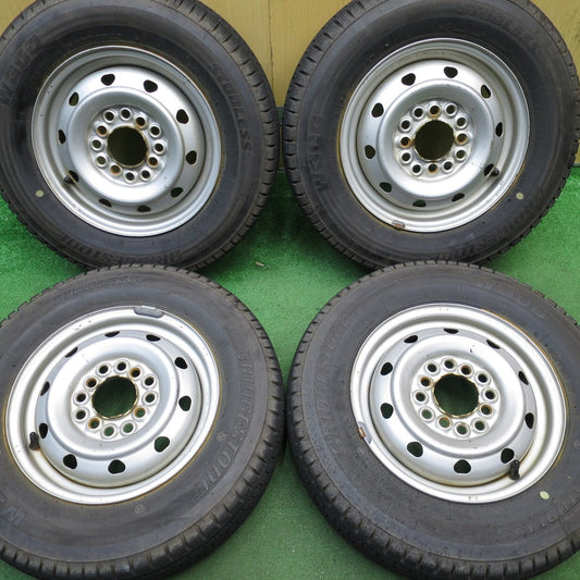バリ溝！23年！8.5分★スタッドレス 145/850R12 80/78N ブリヂストン W300 スチール ホイール 12インチ PCD100 110 114.3/4H マルチ★5052101NJス
