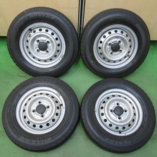 キレイ★スズキ キャリイ エブリイ アルト 等 純正 スチール 145/80R12 80/78N ダンロップ エナセーブ VAN01 12インチ PCD100/4H★5100204イノ