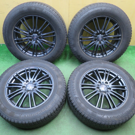 バリ溝！8.5分★スタッドレス 225/65R17 コンチネンタル コンチバイキング コンタクト6 VELVA AGUDO ヴェルヴァ アグード 17インチ PCD114.3/5H★6031101NJス