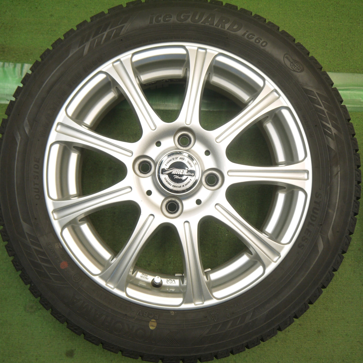 バリ溝！9分◎スタッドレス 155/65R14 ヨコハマ アイスガード iG60 AXEL Three アクセル 14インチ PCD100/4H◎6091407Hス