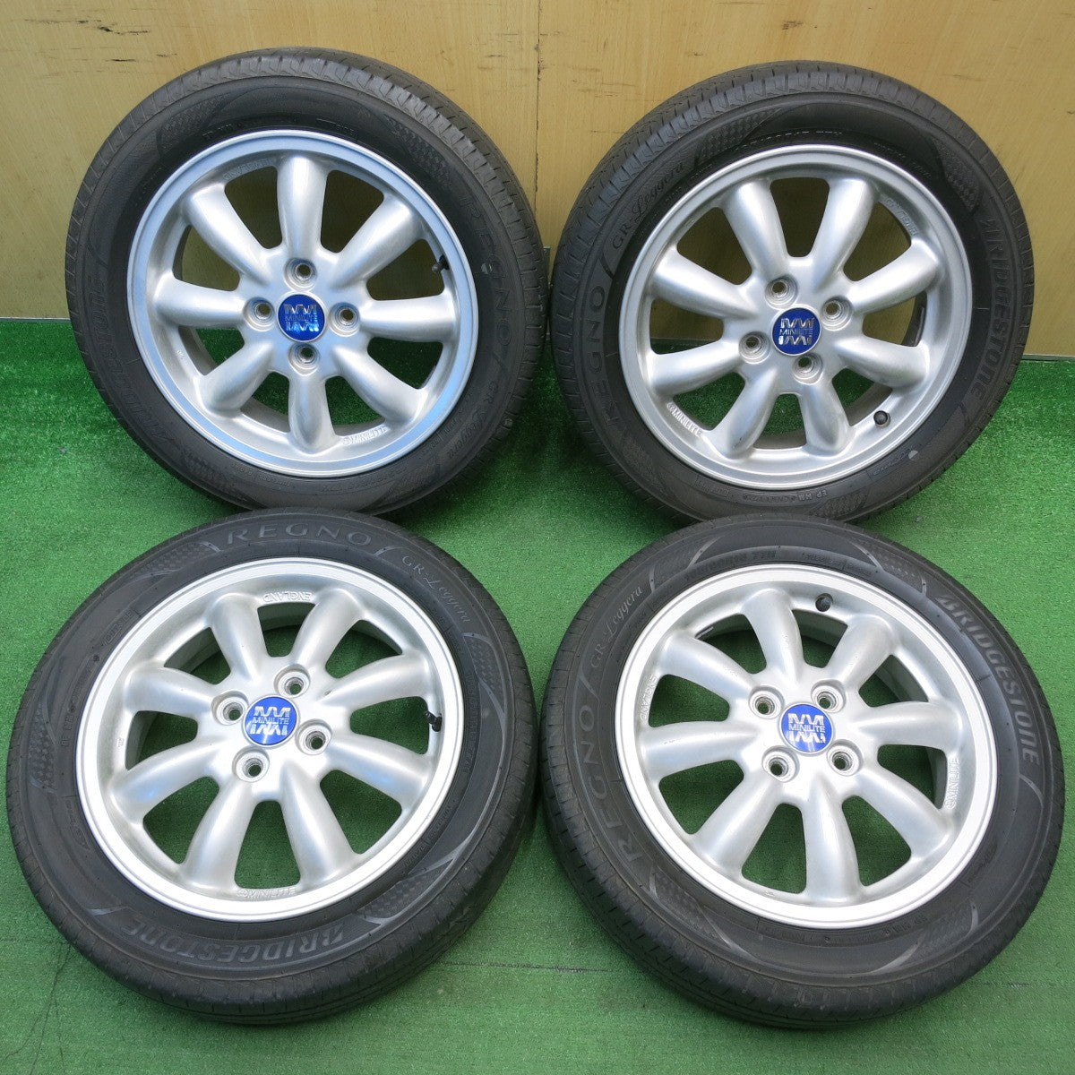 4本価格★ダイハツ 純正 MINILITE 165/60R15 ブリヂストン レグノ GR-Leggera ミニライト 15インチ PCD100/4H★6022608HAノ