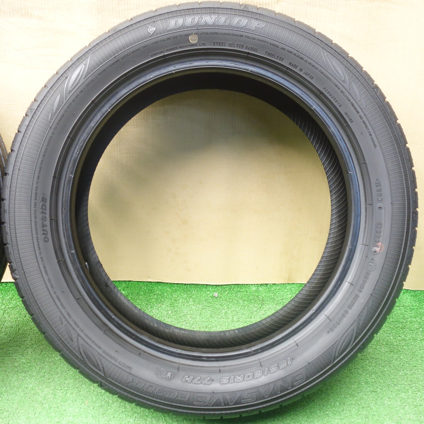 バリ溝！24年！9分★165/60R15 ダンロップ エナセーブ EC300+ タイヤ 15インチ ハスラー フレア クロスオーバー デリカ ミニ D:2 等★6021803KTノタ