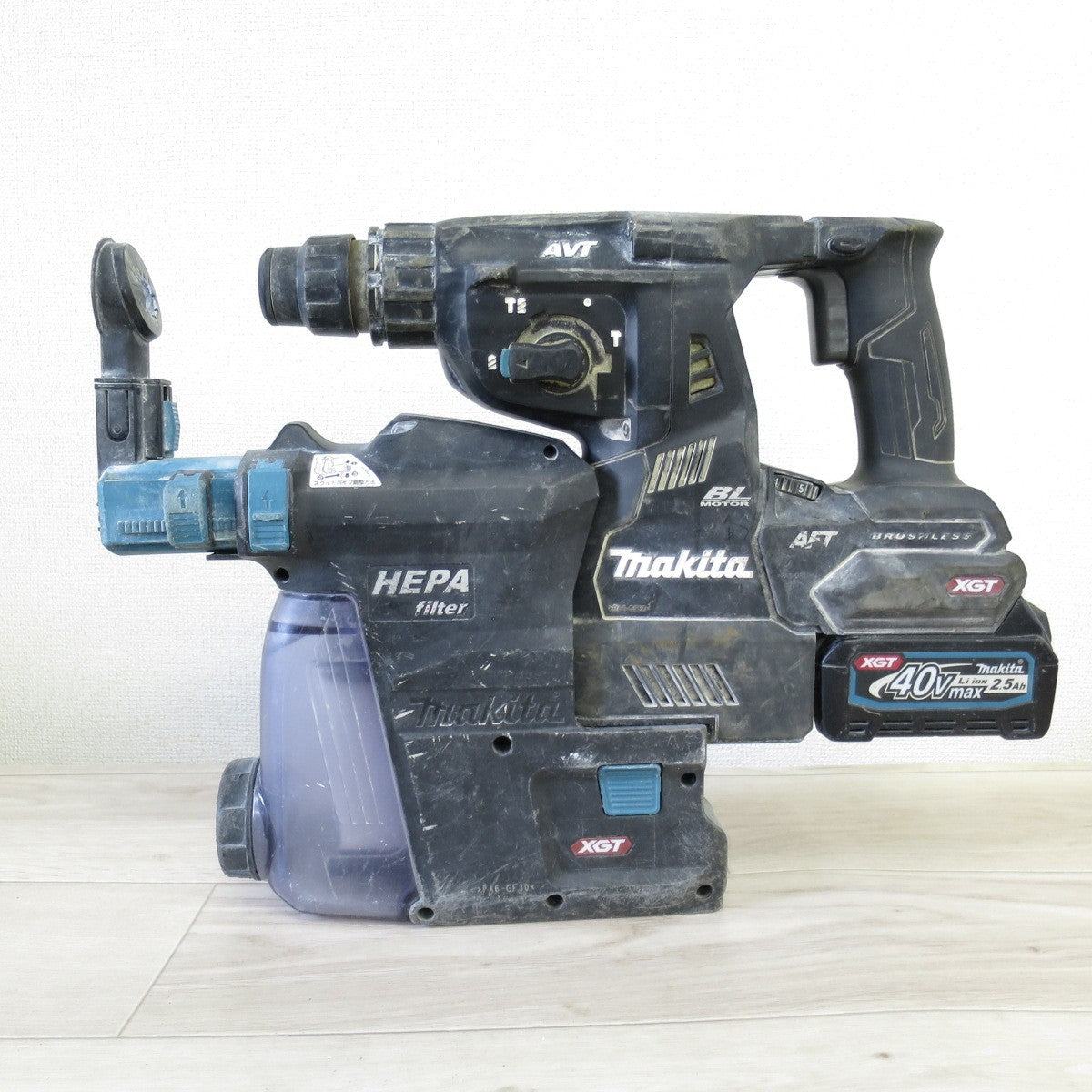[送料無料] バッテリー2個付◇マキタ 28mm 充電式 ハンマドリル HR001 GDXVB 電動 工具 ハンマードリル 充電器 DC40RA makita◇