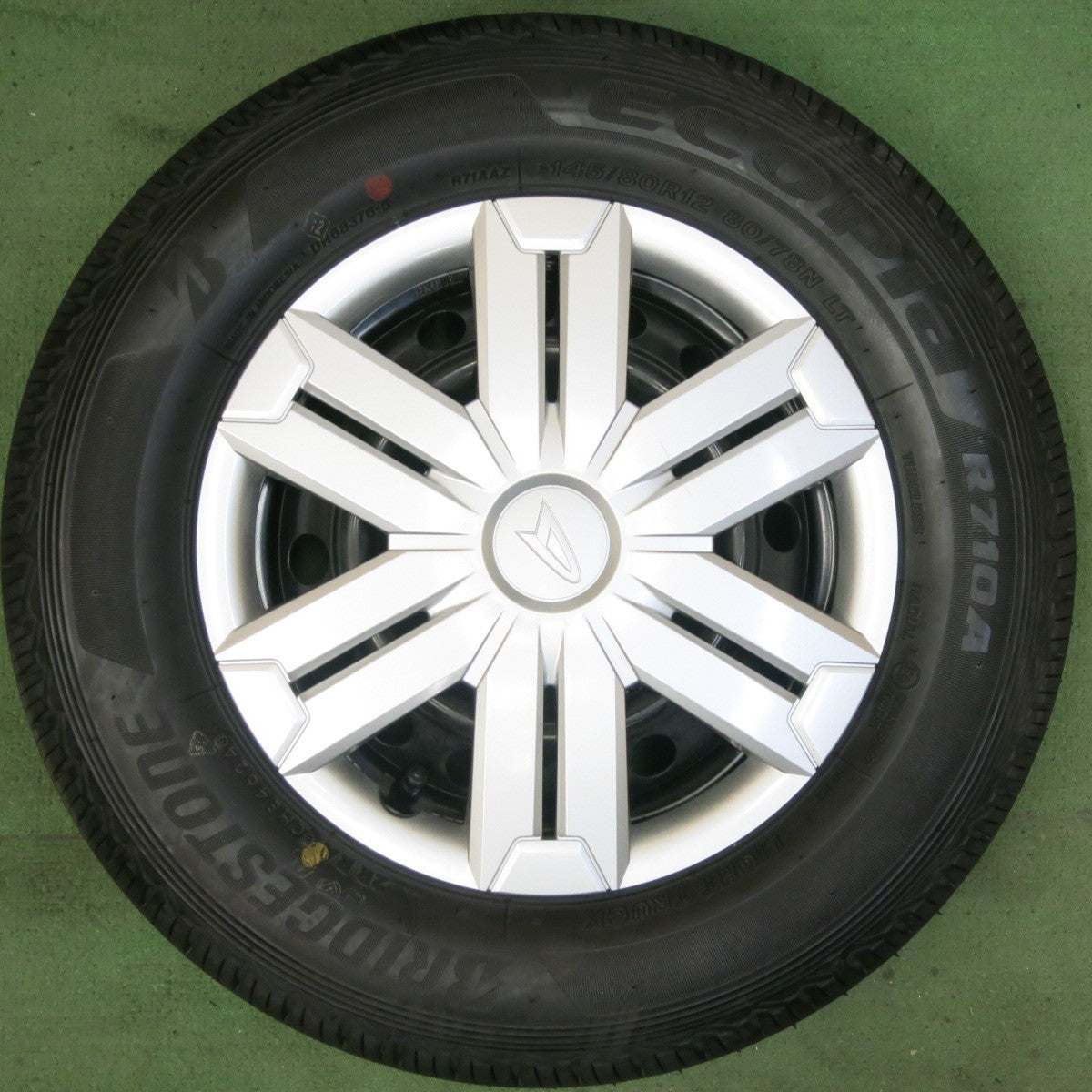 新車外し！24年★ダイハツ アトレー 純正 スチール 145/80R12 80/78N ブリヂストン エコピア R710A 12インチ PCD100/4H★5082304SKノ