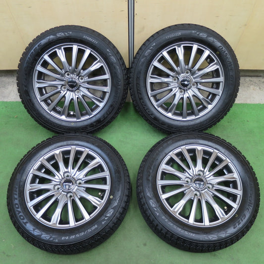 バリ溝！22年！キレイ！9分★スタッドレス 165/65R14 トーヨー オブザーブ GIZ2 SIBILLA NEXT W5 シビラ 14インチ PCD100/4H★6021103TTス