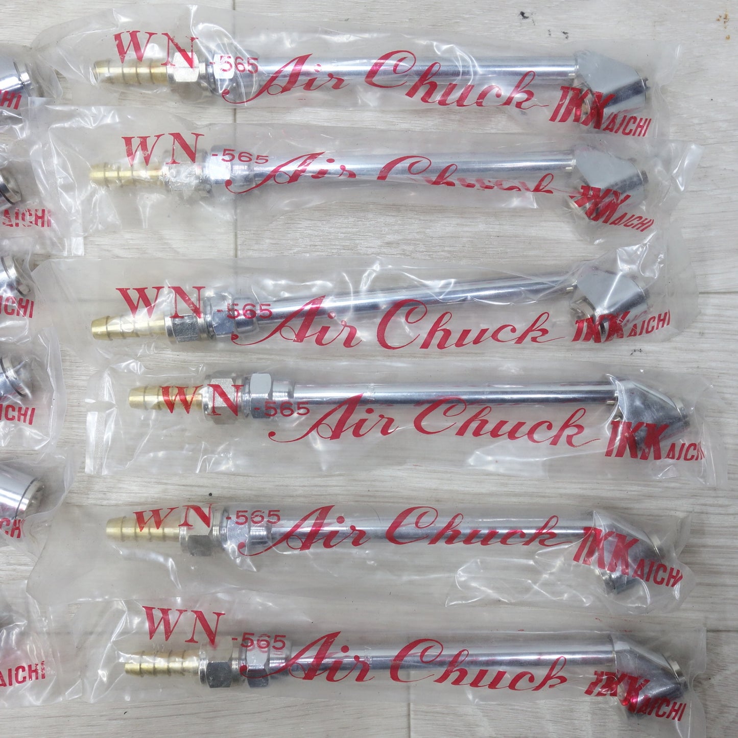 [送料無料] 未使用!◆IKK AICHI 乗用車 小型トラック用 タイヤ エアー チャック Air Chuck WN-565 12本セット / エアーゲージ 棒ゲージ 伊藤金属工業◆