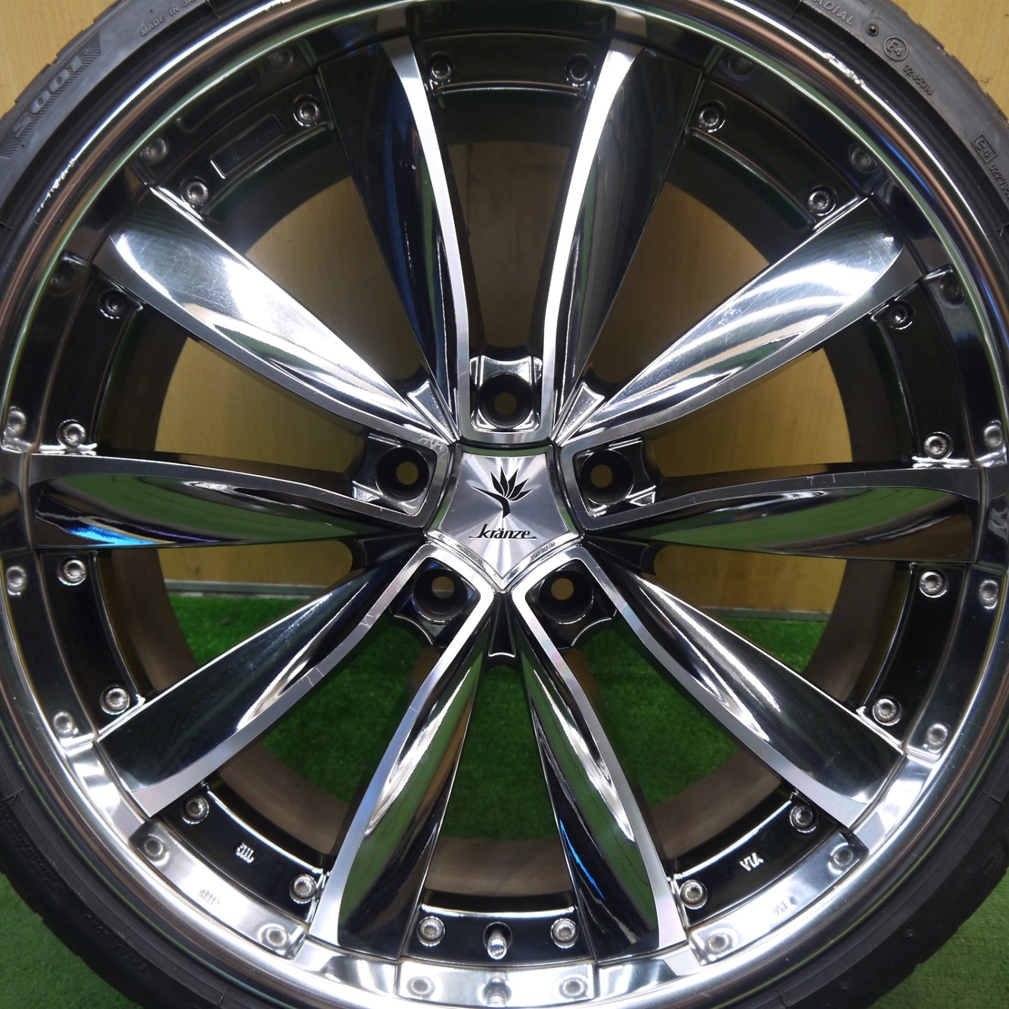 バリ溝！8.5分！1本★Kranze CHRISHNA 255/30R20 ブリヂストン ポテンザ S001 クレンツェ クリシュナ 20インチ PCD114.3/5H★5061007Hノ
