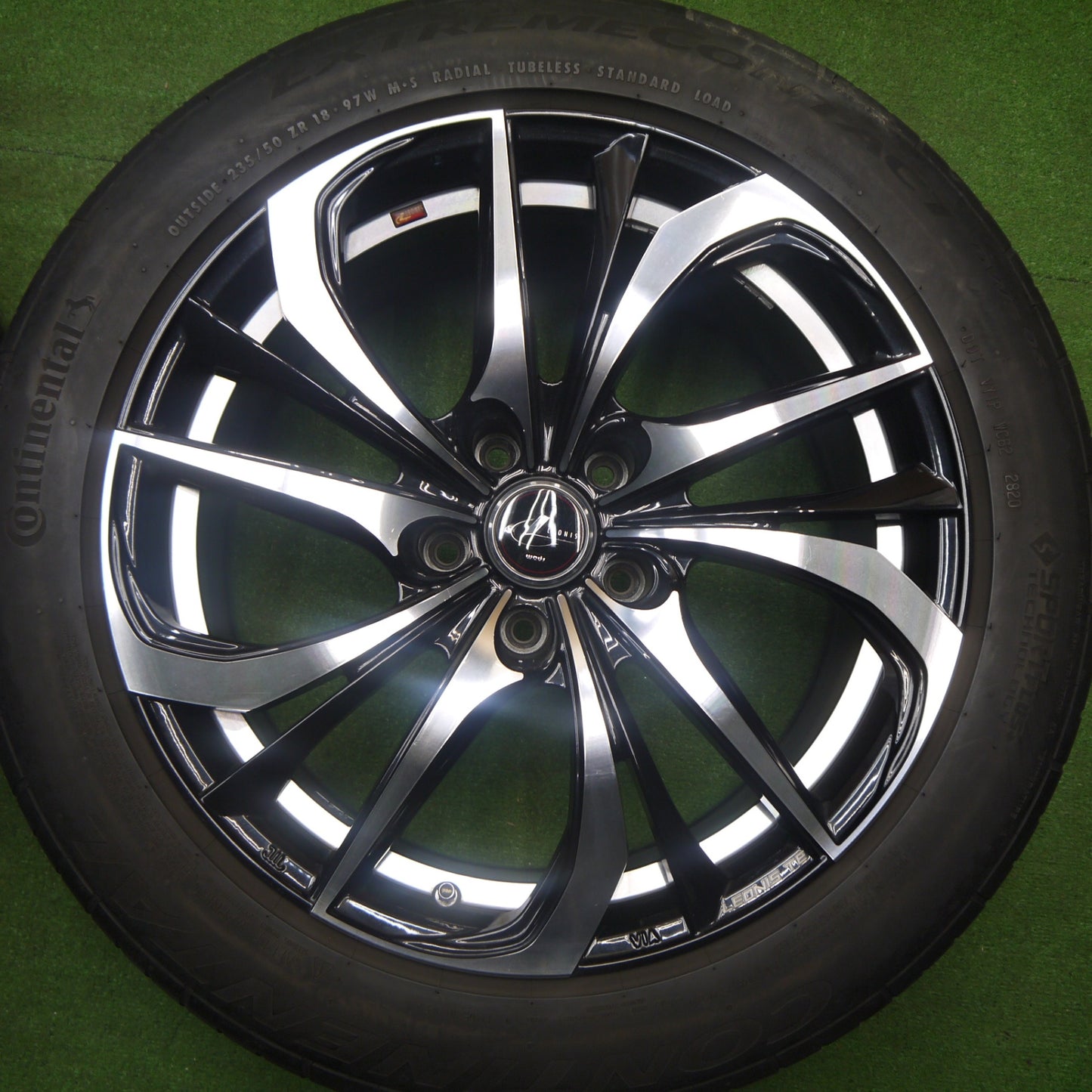 キレイ★LEONIS TE 235/50R18 コンチネンタル EXTREME CONTACT DWS06 レオニス 18インチ PCD114.3/5H★6010601Hノ