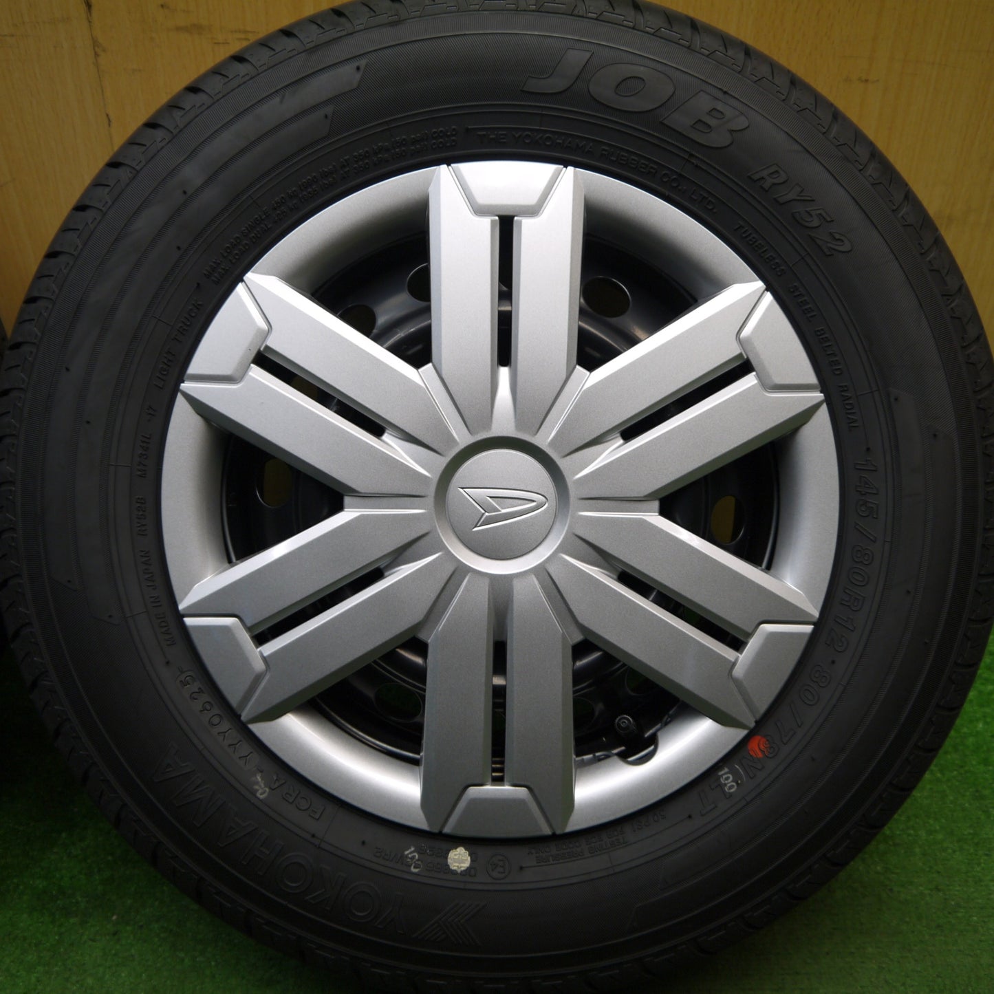 新車外し！25年★ダイハツ アトレー 純正 スチール 145/80R12 80/78N ヨコハマ JOB RY52 12インチ PCD100/4H★5060402Hノ