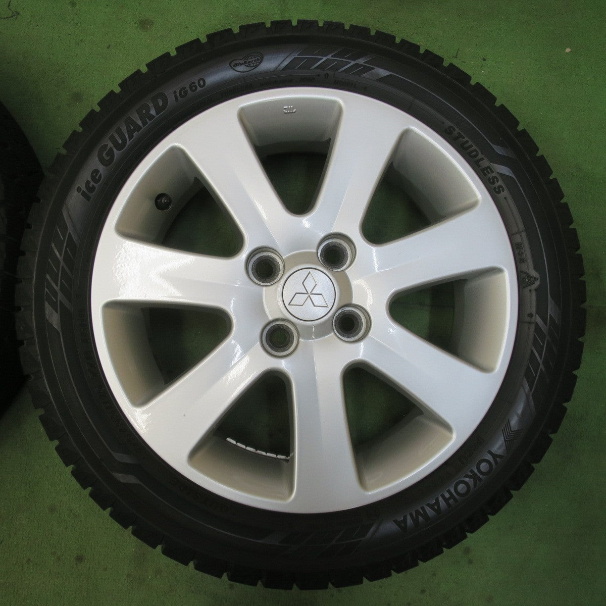 バリ溝！9分★三菱 アイ ミーブ i-MiEV 純正 145/65R15 175/55R15 スタッドレス ヨコハマ アイスガード iG60 15インチ PCD100/4H★6021301イス