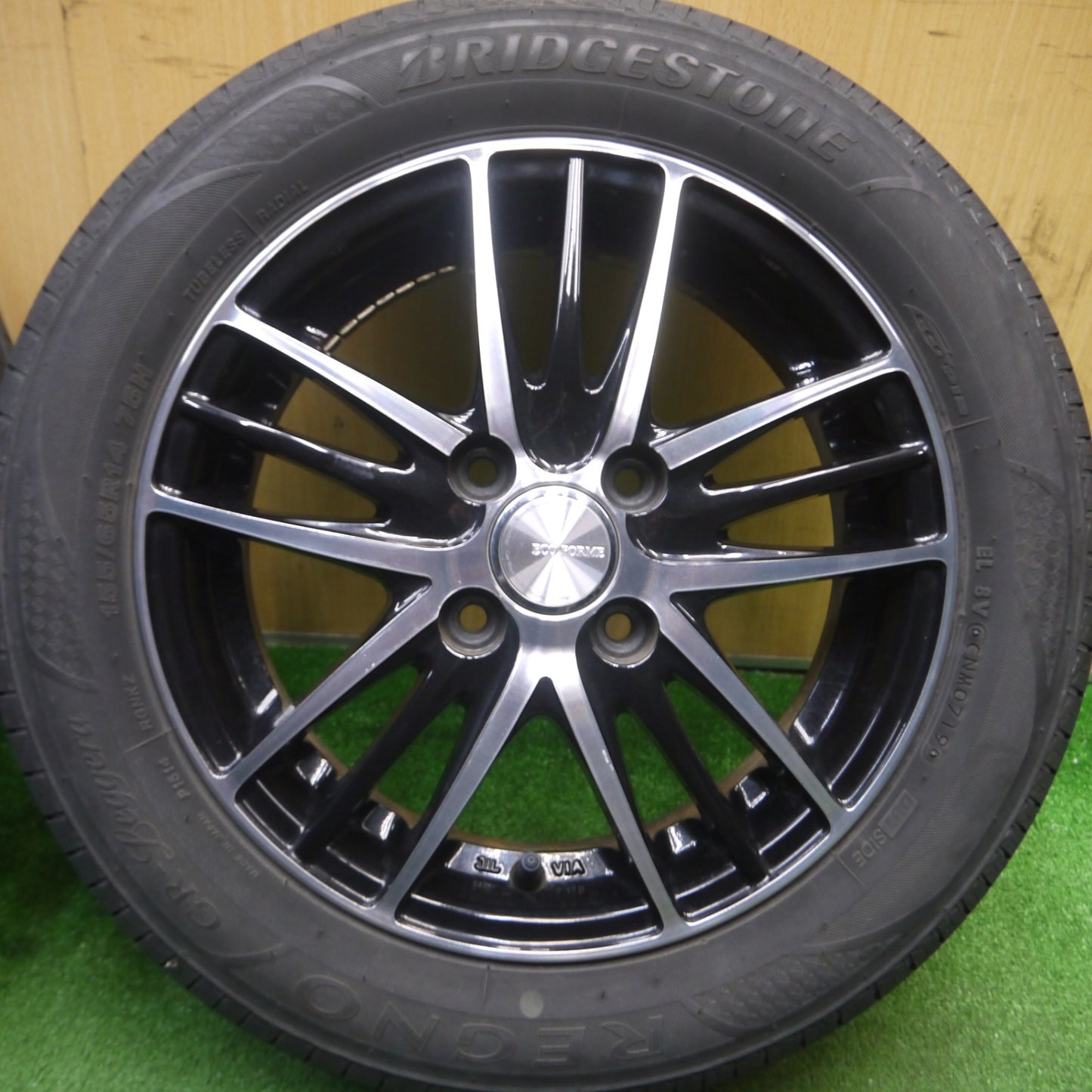 [送料無料] 4本価格★155/65R14 ブリヂストン レグノ GR-Leggera ECO FORME エコフォルム 14インチ PCD100/4H★5012701Hノ