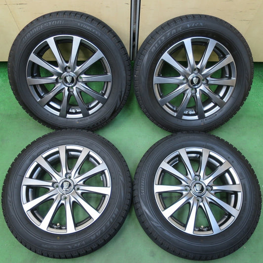 バリ溝！キレイ！9.5分★スタッドレス 185/60R15 ブリヂストン ブリザック VRX MANARAY SPORT マナレイスポーツ 15インチ PCD100/4H★5040706イス
