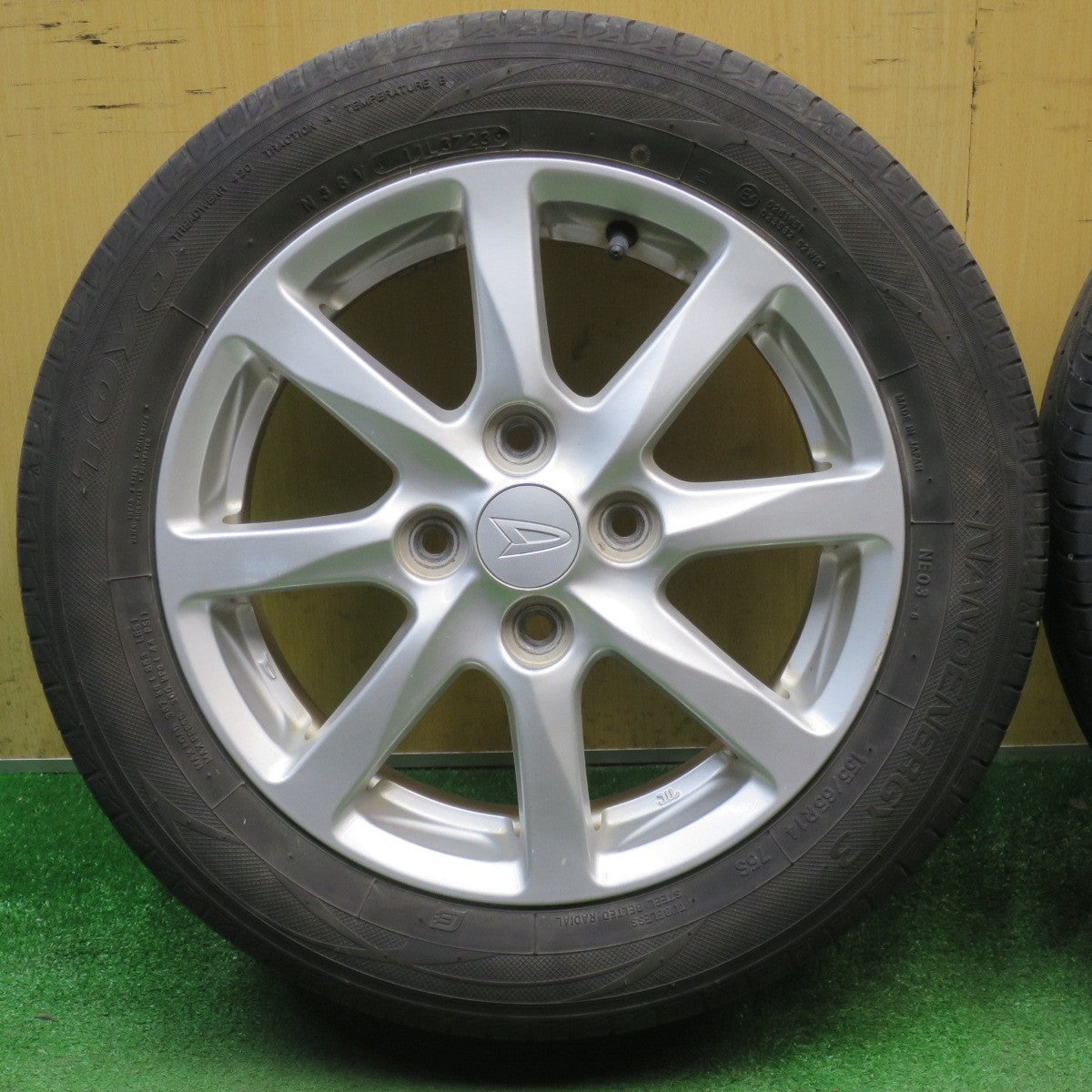 4本価格！23年★ダイハツ ムーヴ タント 等 純正 155/65R14 トーヨー ナノエナジー3 14インチ PCD100/4H★6032601NJノ